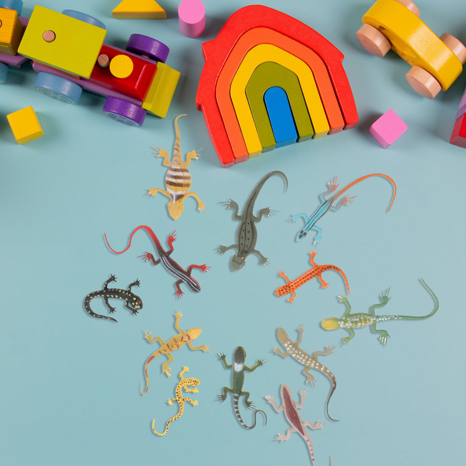 Prank Toys - 12Pcs Realistic Gecko Simulation Lizard Scary