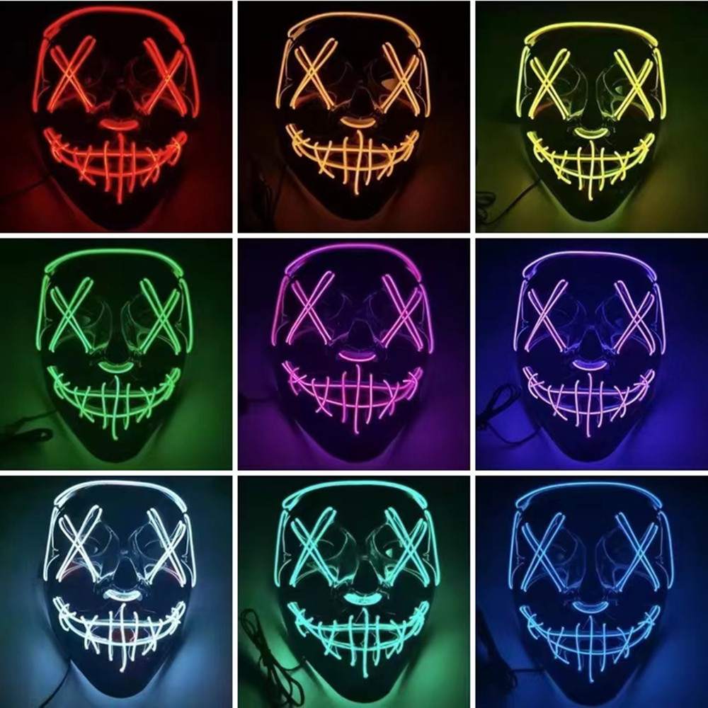 Halloween Masks For Men Women  - đánh giá và giá Led Purge Mask Halloween