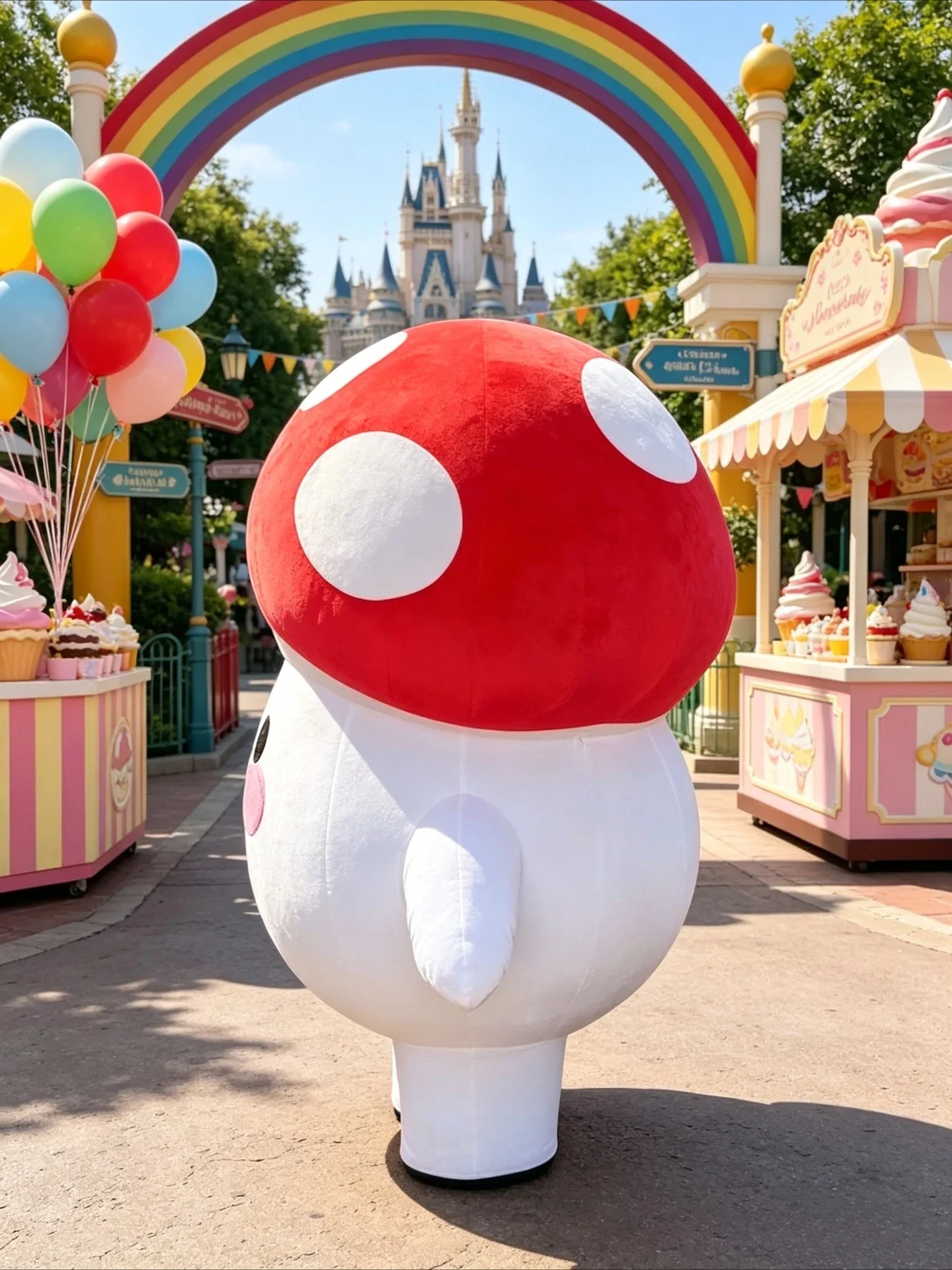 Cute Mushroom Inflatable Masco - đánh giá và giá Costumes