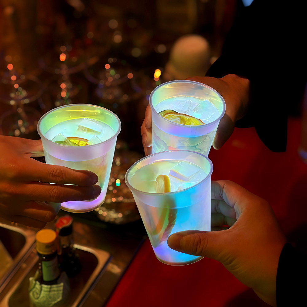 10pcs LED Glow in The Dark Cup - đánh giá và giá Glow In The Dark Party Glasses