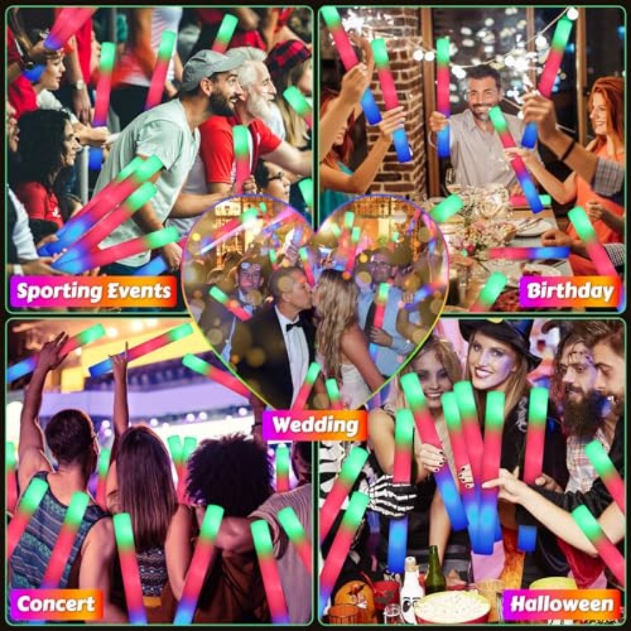 70 PCS LED Foam Glow Sticks Bu - đánh giá và giá Flashing Led Foam Sticks Party