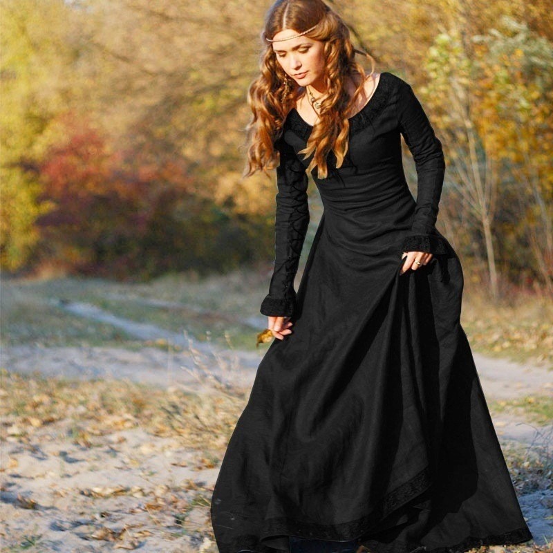 Women Medieval Long Dress V Ne - đánh giá và giá Medieval Renaissance Dress Women