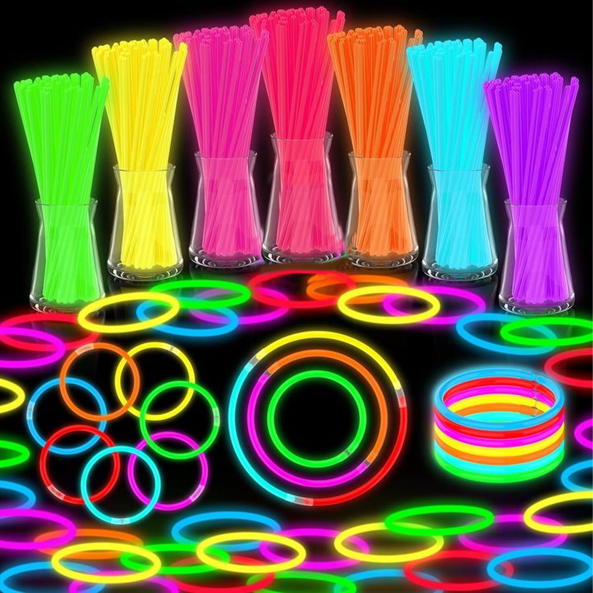 15/35Piece Glow Stick Bulk Set - đánh giá và giá Glow In The Dark Party Glasses