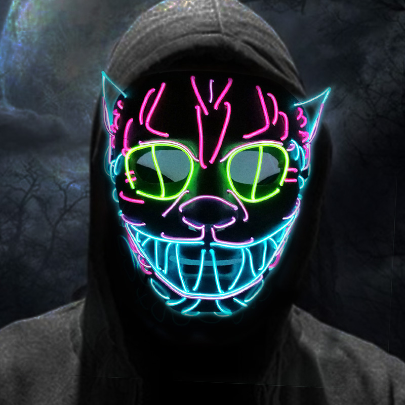 High Quality Cat King Full Fac - đánh giá và giá Led Purge Mask Halloween