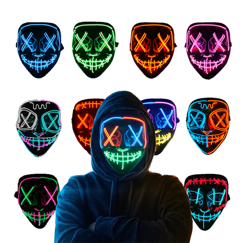 Wireless Neon Luminous Purge M - đánh giá và giá Led Purge Mask Halloween